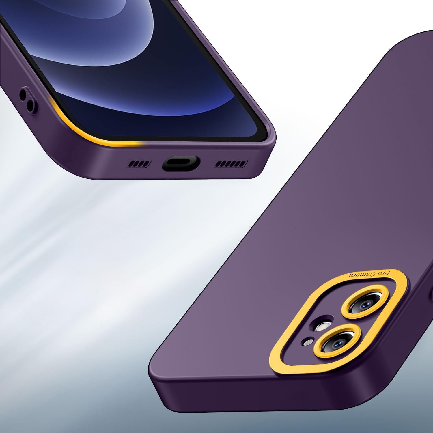 Tenphone Coque iPhone 15 (6,1") – TPU Souple Antichoc avec Protection Caméra