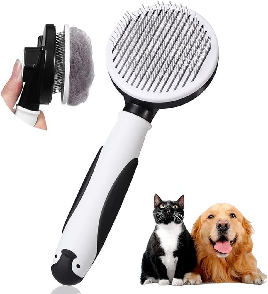 Brosse Autonettoyante Vinabo Petite Race – Chien, Chat & Chaton | 1 Clic