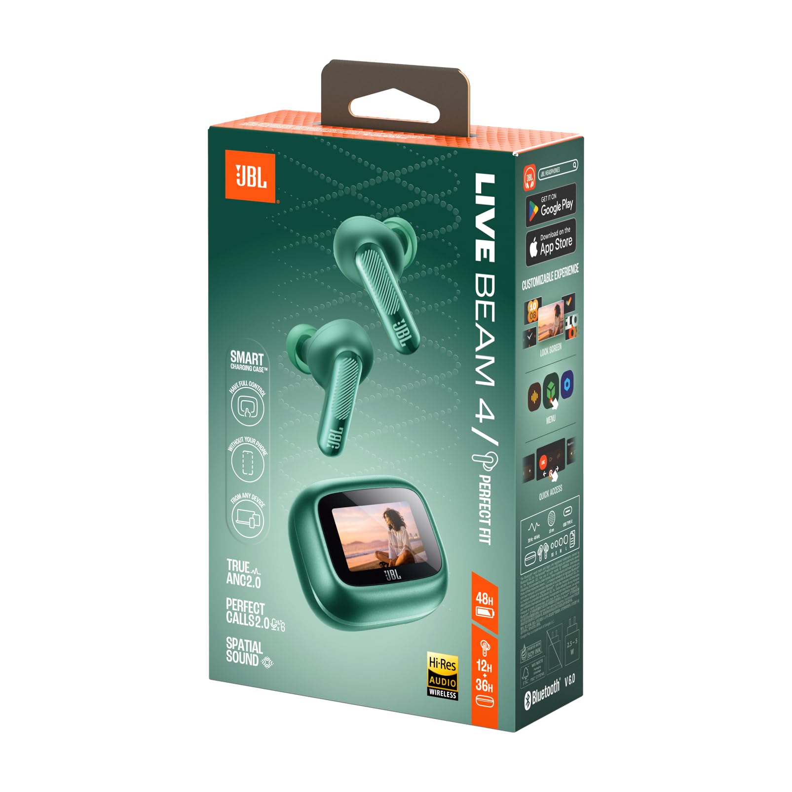 JBL Live Beam 4 – Écouteurs True Wireless ANC Adaptatif, 48h, IP55, Smart Charging Case