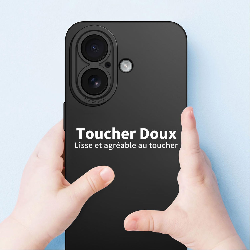 Tenphone Coque iPhone 15 (6,1") – TPU Souple Antichoc avec Protection Caméra