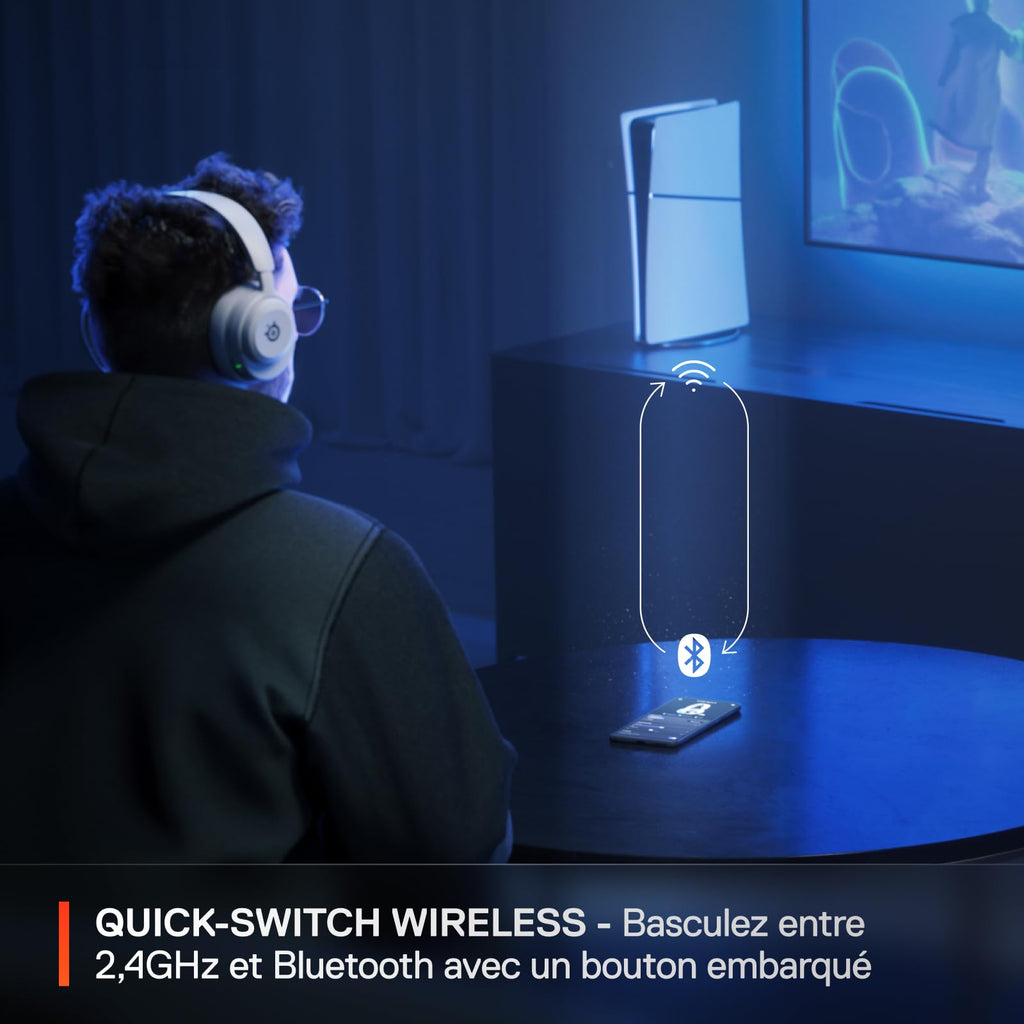 SteelSeries Arctis Nova 5 – Casque Gaming Sans Fil | 60h Batterie | 2,4GHz/BT | Micro ClearCast 2.X
