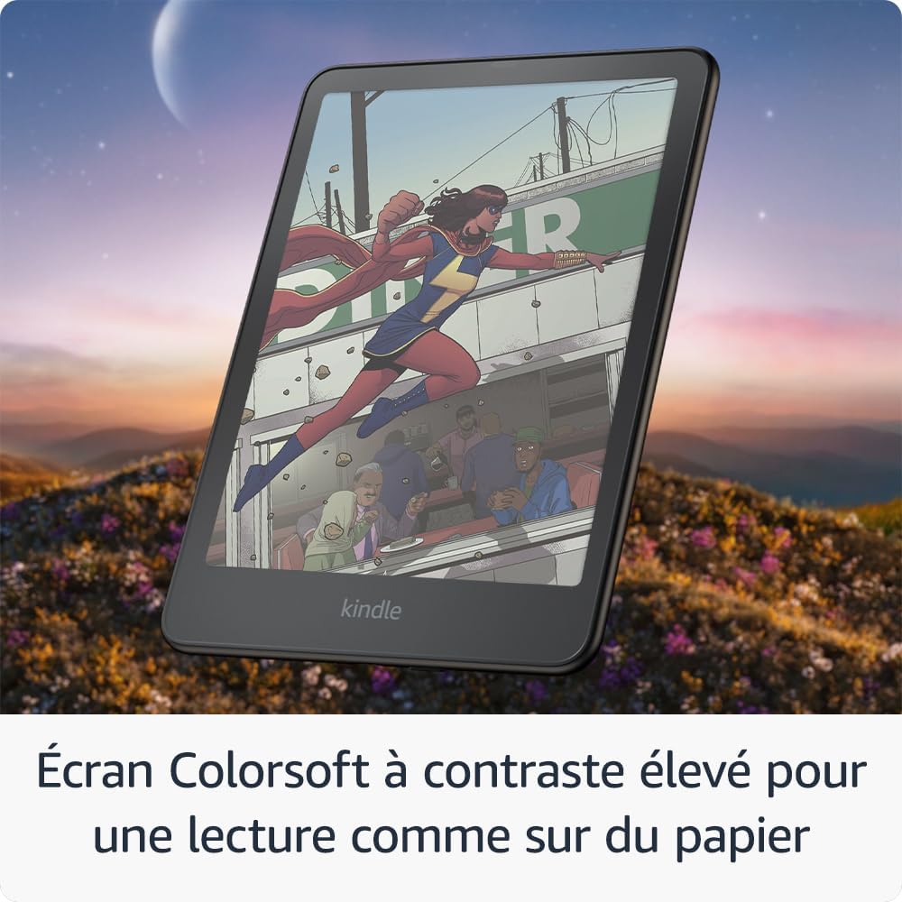 Amazon Kindle Colorsoft Signature Edition (Nouvelle génération) - Avec affichage couleur, éclairage avant à réglage automatique, charge sans fil et longue autonomie - 32 Go
