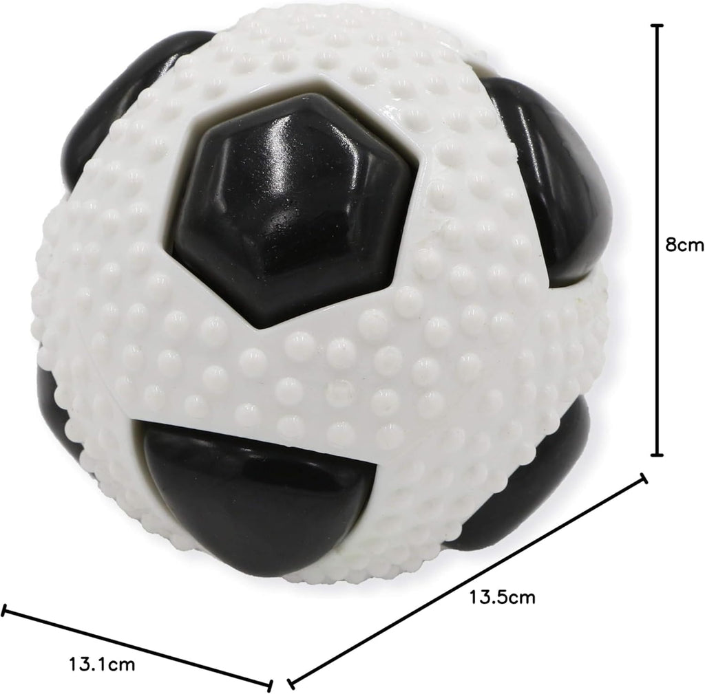 Aimé - Balle pour Chien 5 en 1 Saveur Bœuf - Jouet Interactif/Éducatif pour Développer et Stimuler les 5 Sens - Résistant Toutes Races et Tous Âges - Balle 6 cm