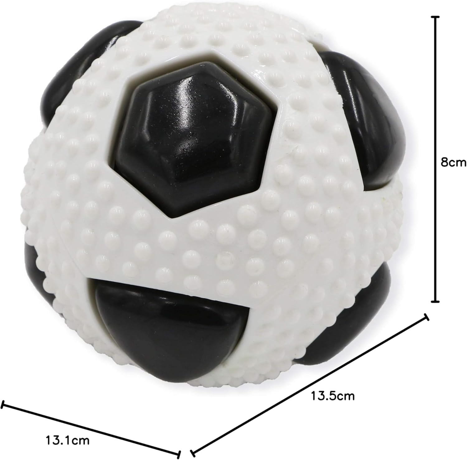 Aimé - Balle pour Chien 5 en 1 Saveur Bœuf - Jouet Interactif/Éducatif pour Développer et Stimuler les 5 Sens - Résistant Toutes Races et Tous Âges - Balle 6 cm