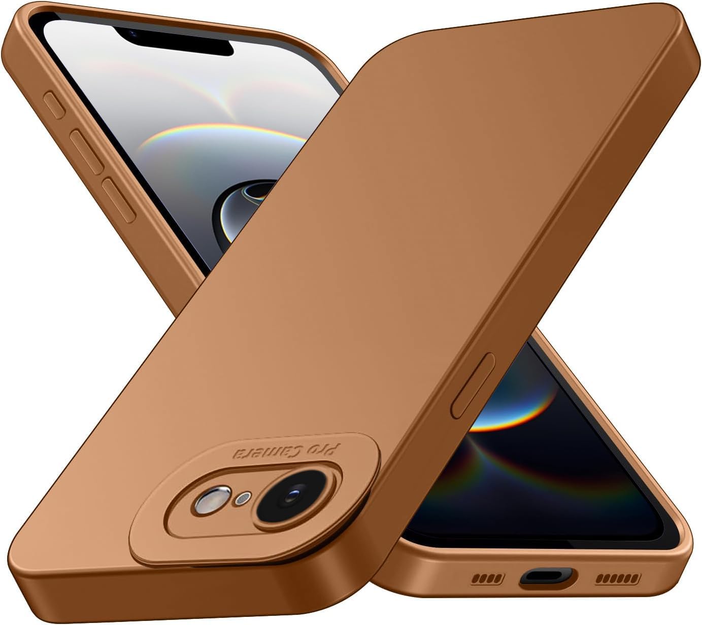 Tenphone Coque iPhone 15 (6,1") – TPU Souple Antichoc avec Protection Caméra