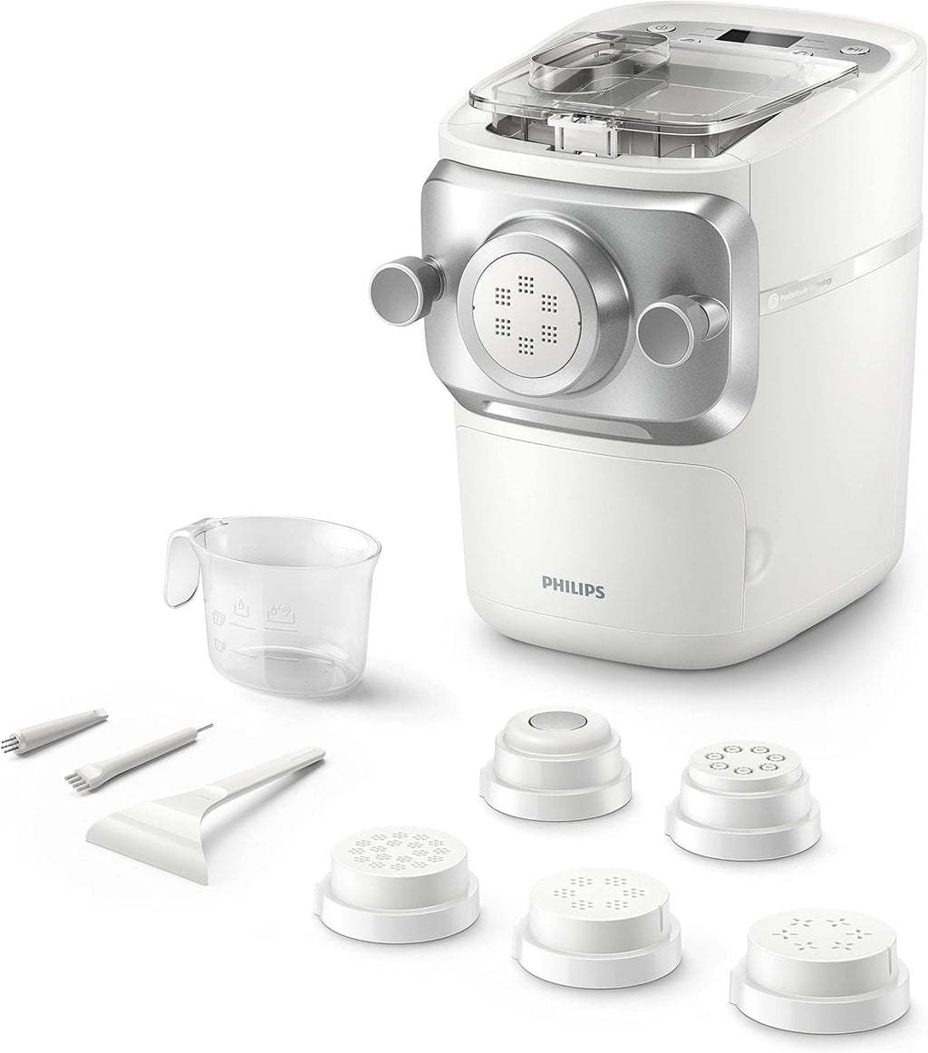 Philips Machine à Pâtes Série 7000 HR2665/93 – ProExtrude, Pesée Automatique, 8 Formes, 8 Portions