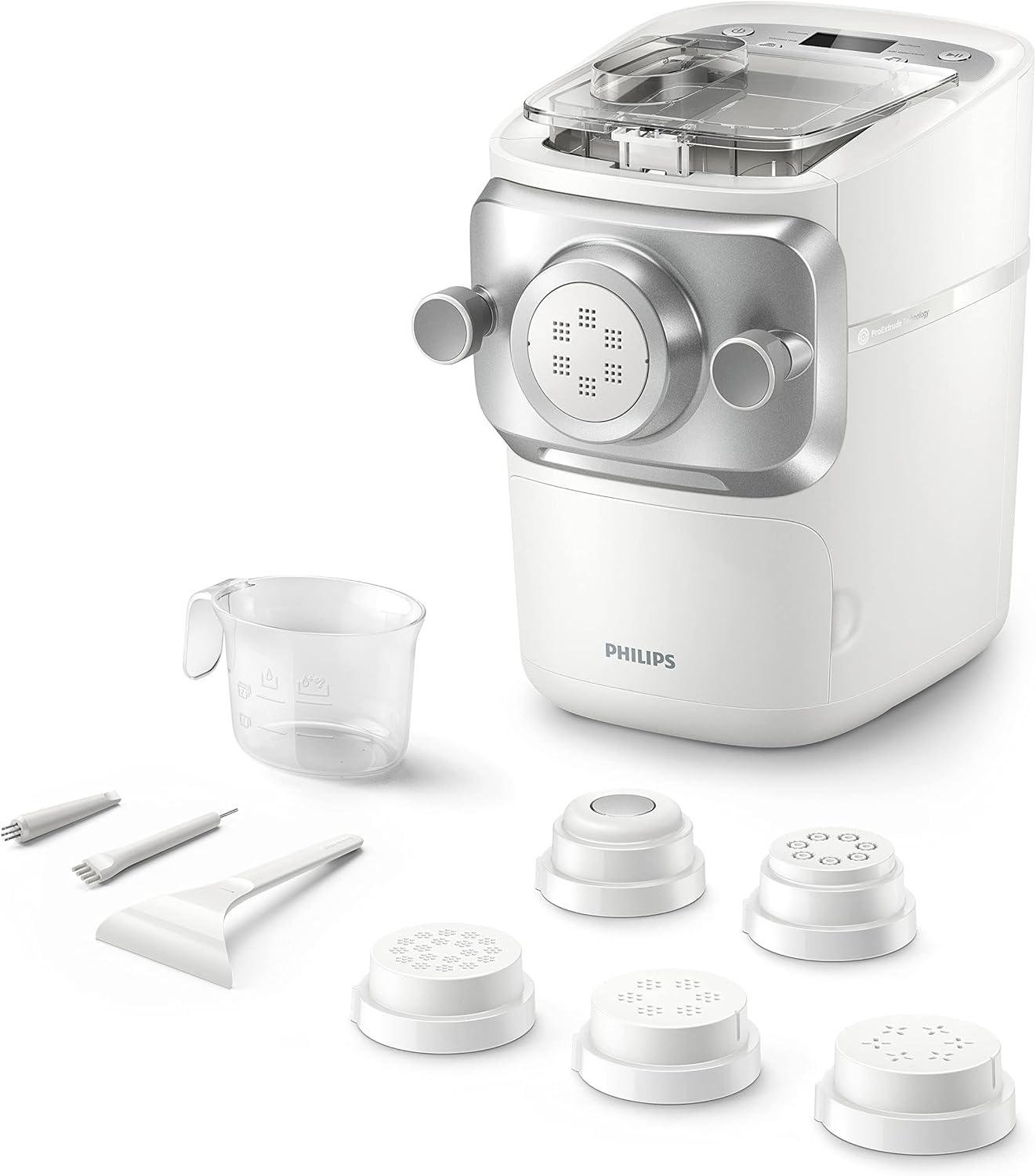 Philips Machine à Pâtes Série 7000 HR2665/93 – ProExtrude, Pesée Automatique, 8 Formes, 8 Portions