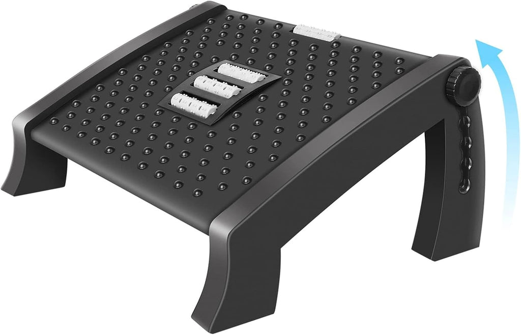 Repose-pieds Bureau Ergonomique – Massage Acupression, 6 Hauteurs Réglables, Antidérapant – Soulage Dos & Fatigue