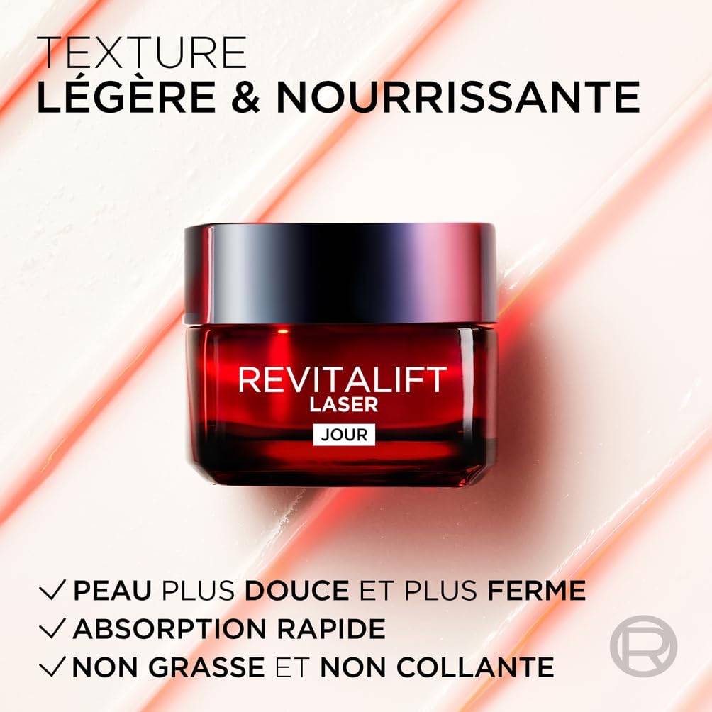 L'Oréal Paris Revitalift Laser X3 - Crème de Jour Anti-Âge FPS 25 - Acide Hyaluronique, Pro-Rétinol & Vitamine C - 50ml