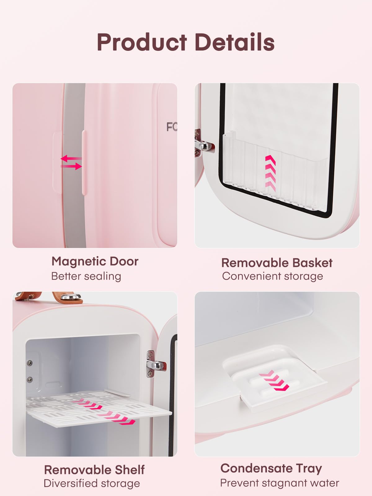 FOHERE Mini Frigo de Chambre 5L