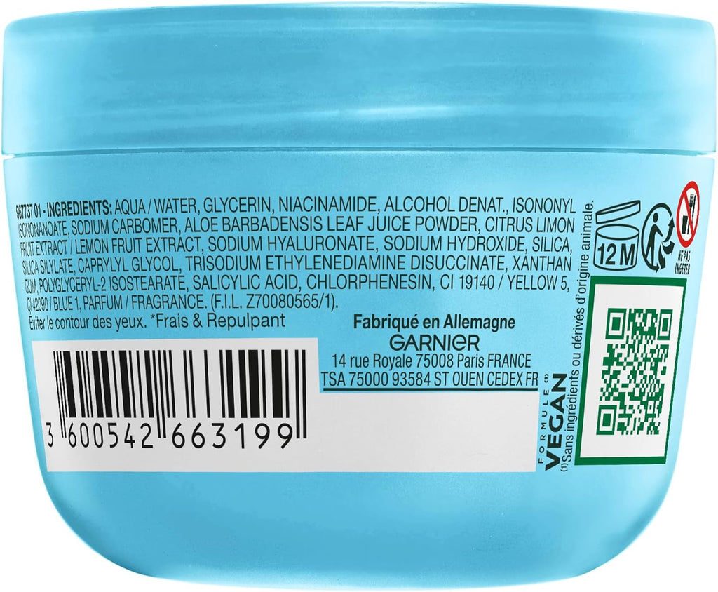 GARNIER SkinActive Hyaluron - Crème Sorbet Hydratante Repulpante Fresh & Plump 85ml - Acide Hyaluronique & Niacinamide