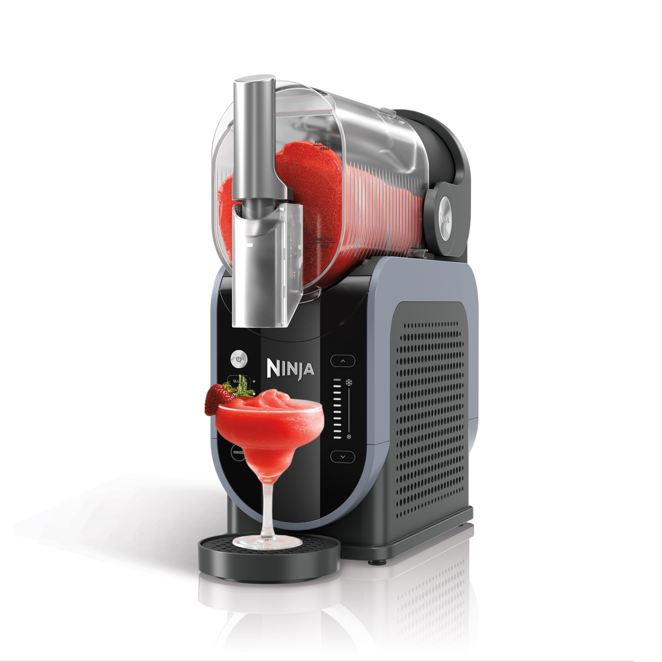 Ninja SLUSHi Machine à boissons glacées, granités, cocktails, frappés, milkshakes et jus glacés, vu sur TikTok, sans glace ni préparation requises, capacité 1,9 l, bleu et gris FS301EU