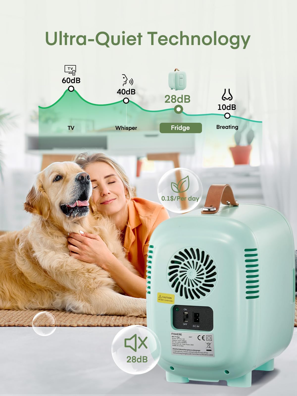 FOHERE Mini Frigo de Chambre 5L