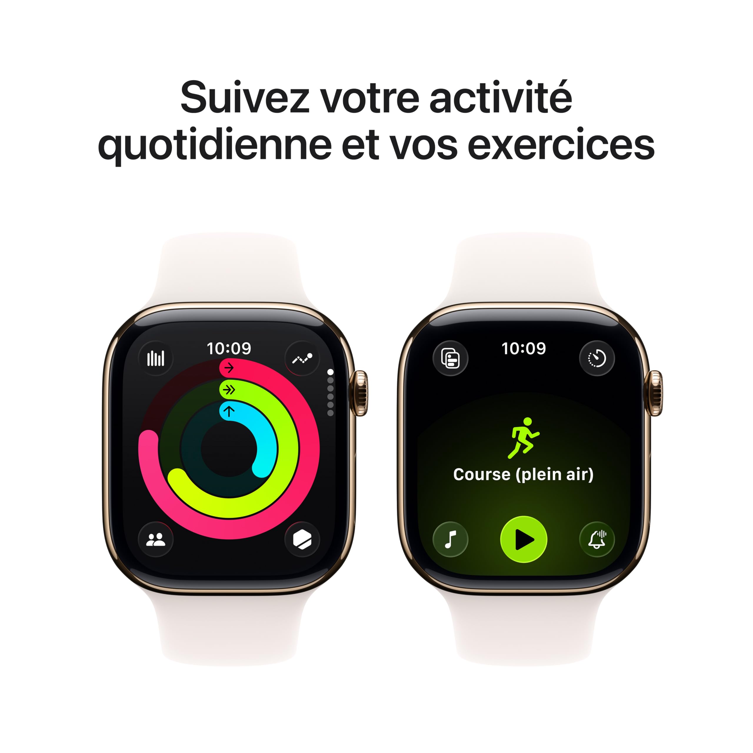 Apple Watch Series 11 GPS + Cellular 46 mm – Boîtier Gris sidéral, Bracelet Sport Noir