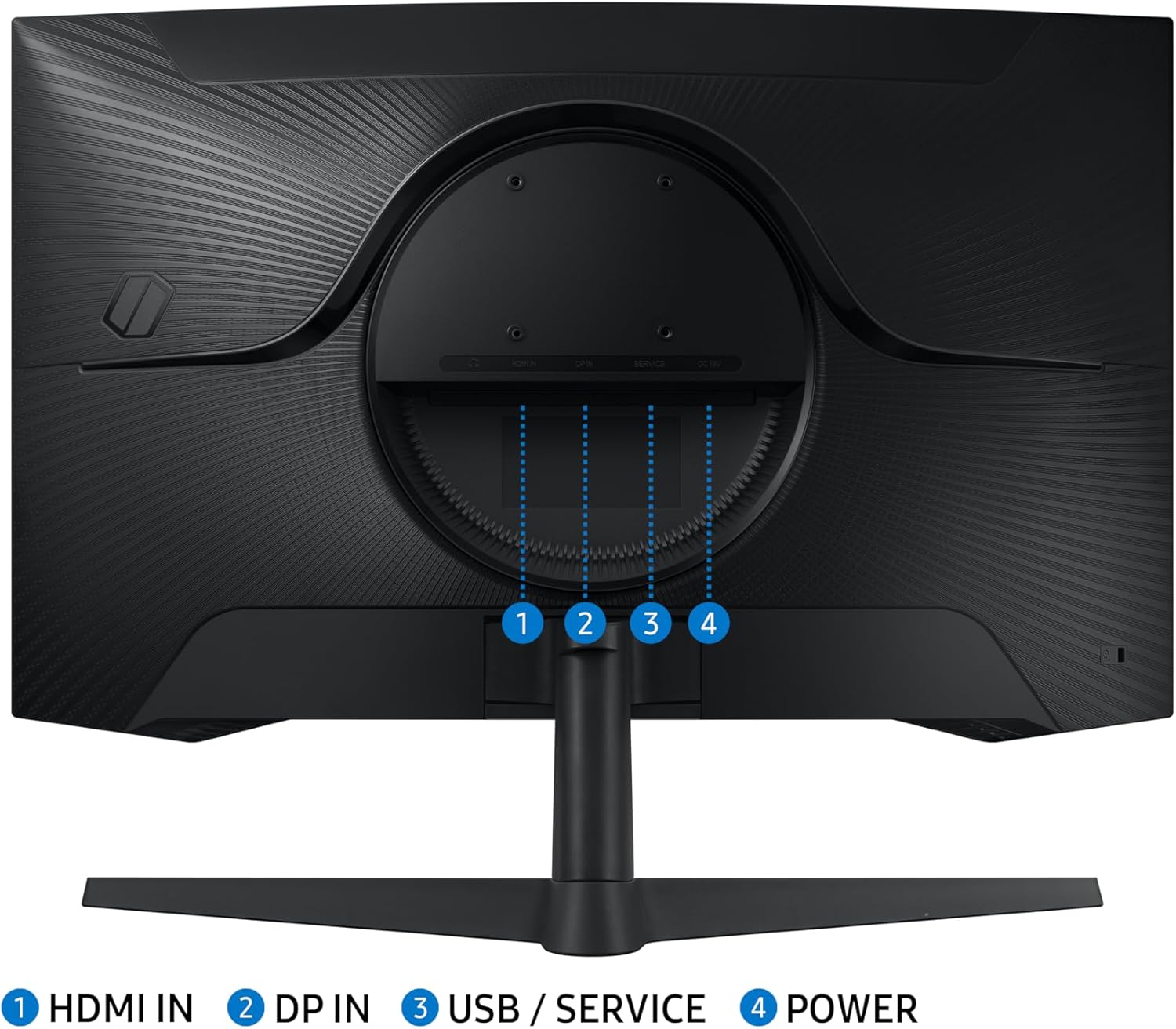 Samsung Odyssey G55C 32'' – Moniteur Gaming QHD 2560x1440, 165Hz, 1ms, Dalle VA Incurvée 1000R, HDR10, AMD FreeSync, DisplayPort & HDMI