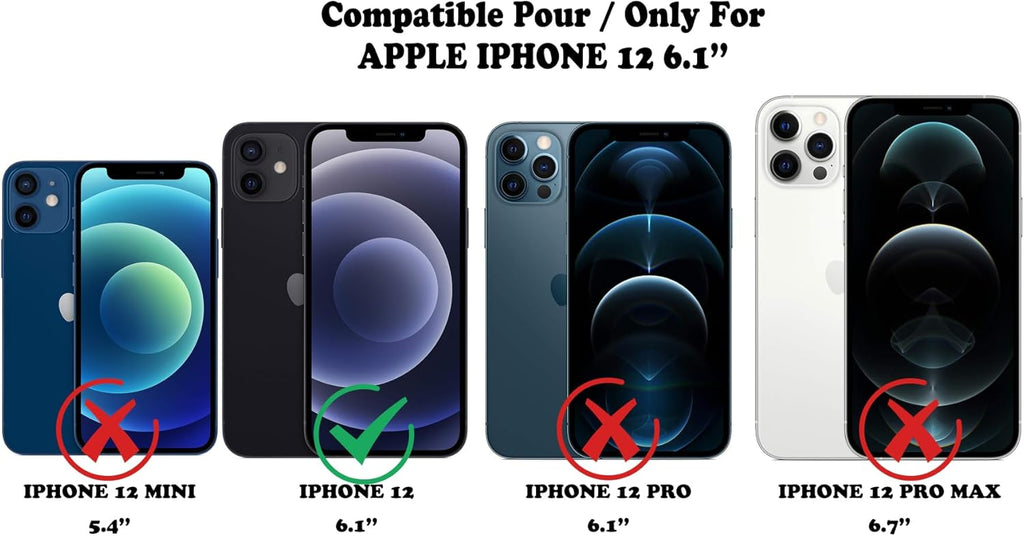 Tenphone Coque iPhone 15 (6,1") – TPU Souple Antichoc avec Protection Caméra