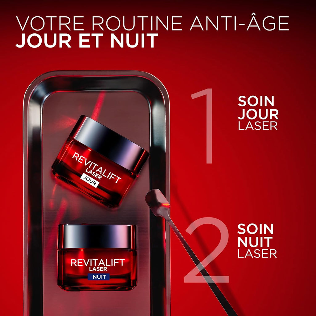 L'Oréal Paris Revitalift Laser X3 - Crème de Jour Anti-Âge FPS 25 - Acide Hyaluronique, Pro-Rétinol & Vitamine C - 50ml