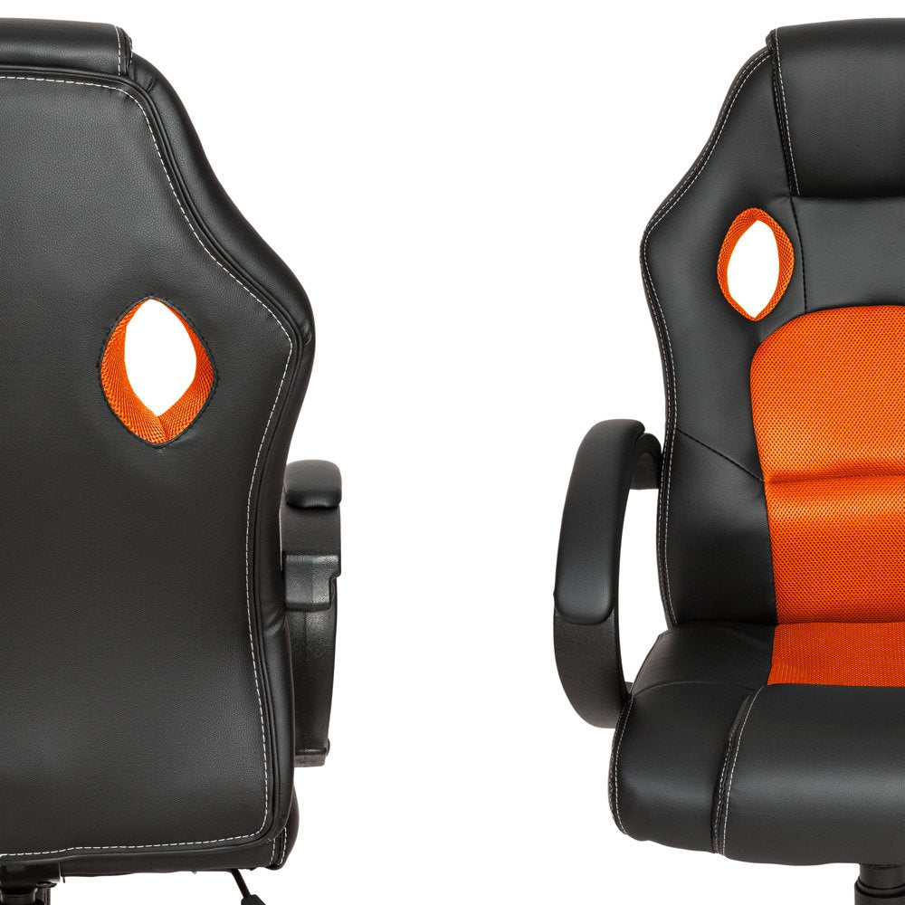 TecTake® Chaise de Bureau Fauteuil de Bureau Fauteuil pivotant Design Chaise Gaming, Siege Ergonomique, Fauteuil avec Accoudoirs, Rembourrage épais, Roulette, Hauteur réglable Teletravail