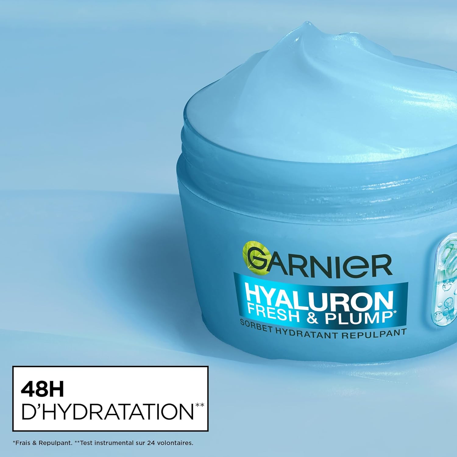 GARNIER SkinActive Hyaluron - Crème Sorbet Hydratante Repulpante Fresh & Plump 85ml - Acide Hyaluronique & Niacinamide
