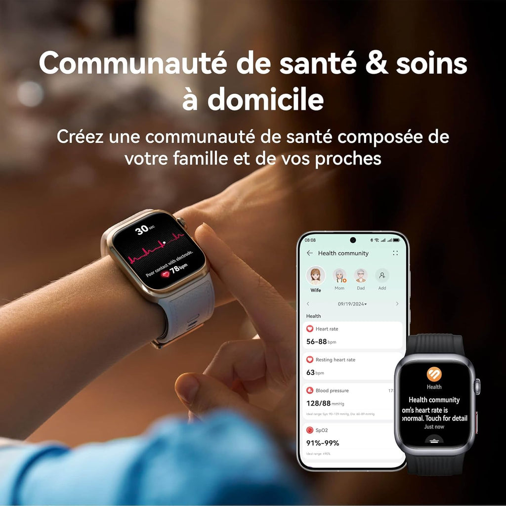 HUAWEI Watch D2 - Montre Connectée Santé - Tension Artérielle 24h, ECG, SpO2, Fréquence Cardiaque - iOS & Android
