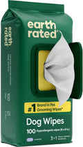 Earth Rated Lingettes hypoallergéniques pour Chiens, nettoyantes et Anti-odeurs, pour Pattes, Corps et arrière-Train, parfaites pour Chiots et Chiens Adultes, sans Parfum, 100 lingettes