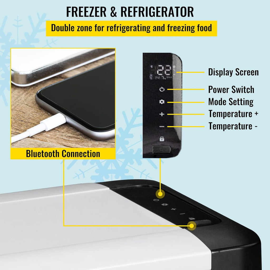 VEVOR Glacière Électrique Voiture, 45 L, Réfrigérateur Portable à Compression, 60 W, Mini Frigo, 69,3x34,5x45,6 cm, Glacière Électrique, Mini Congélateur Compresseur pour Maison/Voiture/Camping