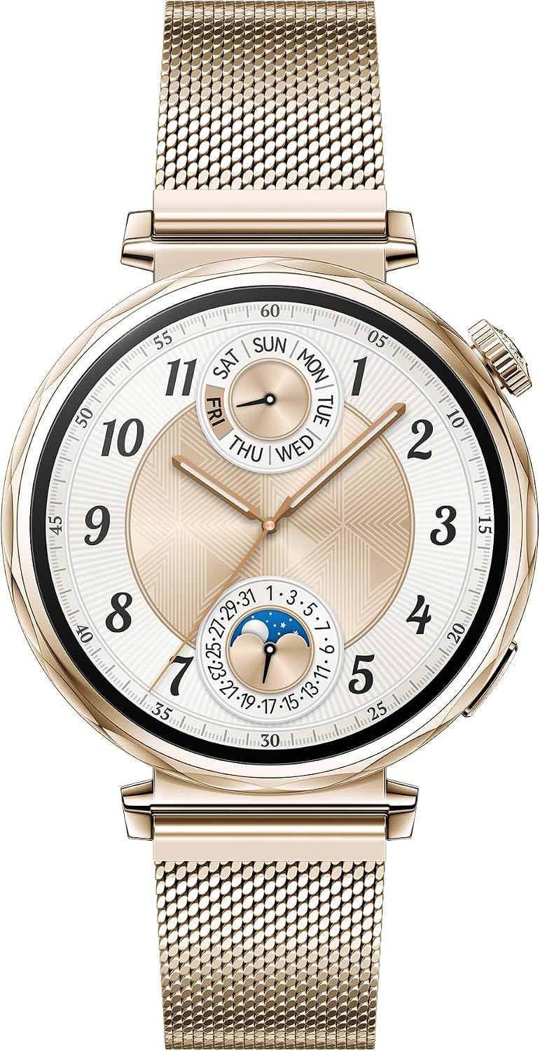 HUAWEI Watch GT 5 41mm Montre Connectée, Design aux Lignes épurées, Nouvelle expérience de Course à Pieds et de Cyclisme, Suivi de la santé, Jusqu'à 7 Jours d'autonomie, iOS & Android, Or