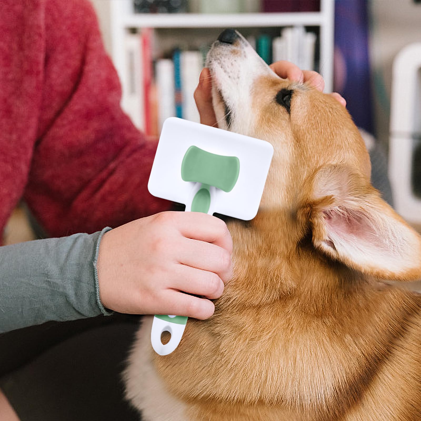 Brosse Autonettoyante Vinabo Chien & Chat – Poils Longs & Courts, Démêlané Doux