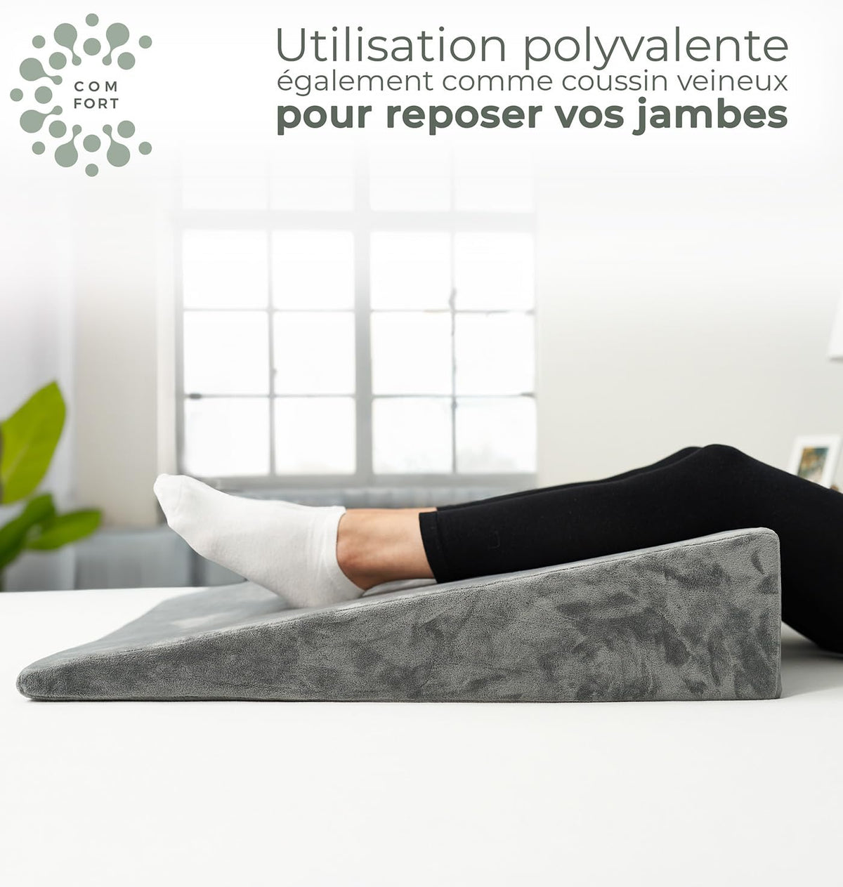 Well B4 Coussin cale pour lit et canapé, cale de Matelas, Reflux [avec 2 Zones de Couchage], de Lecture pour rehausser Le Sommeil comme tête, rehausseur de lit, de Soutien