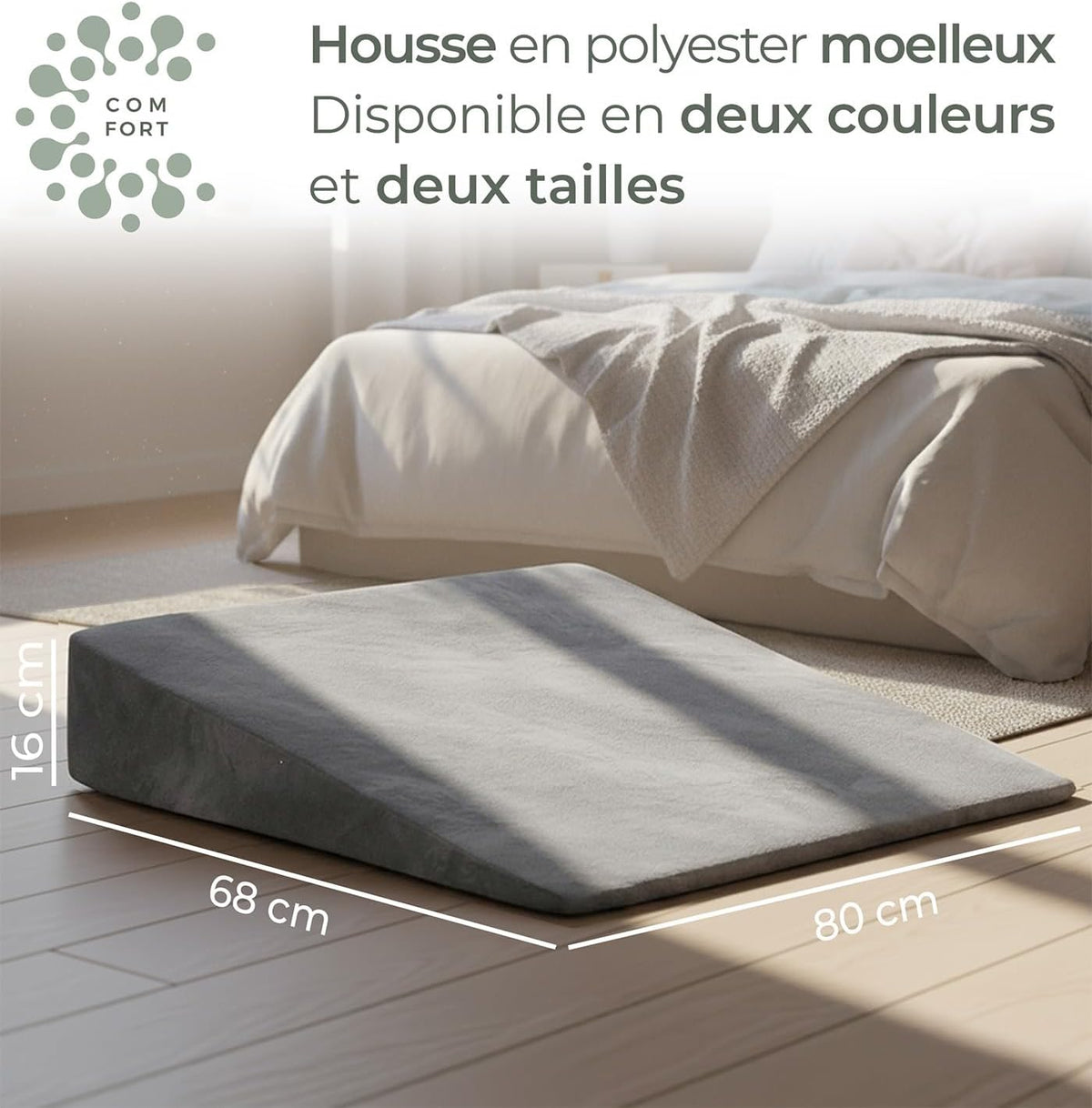 Well B4 Coussin cale pour lit et canapé, cale de Matelas, Reflux [avec 2 Zones de Couchage], de Lecture pour rehausser Le Sommeil comme tête, rehausseur de lit, de Soutien