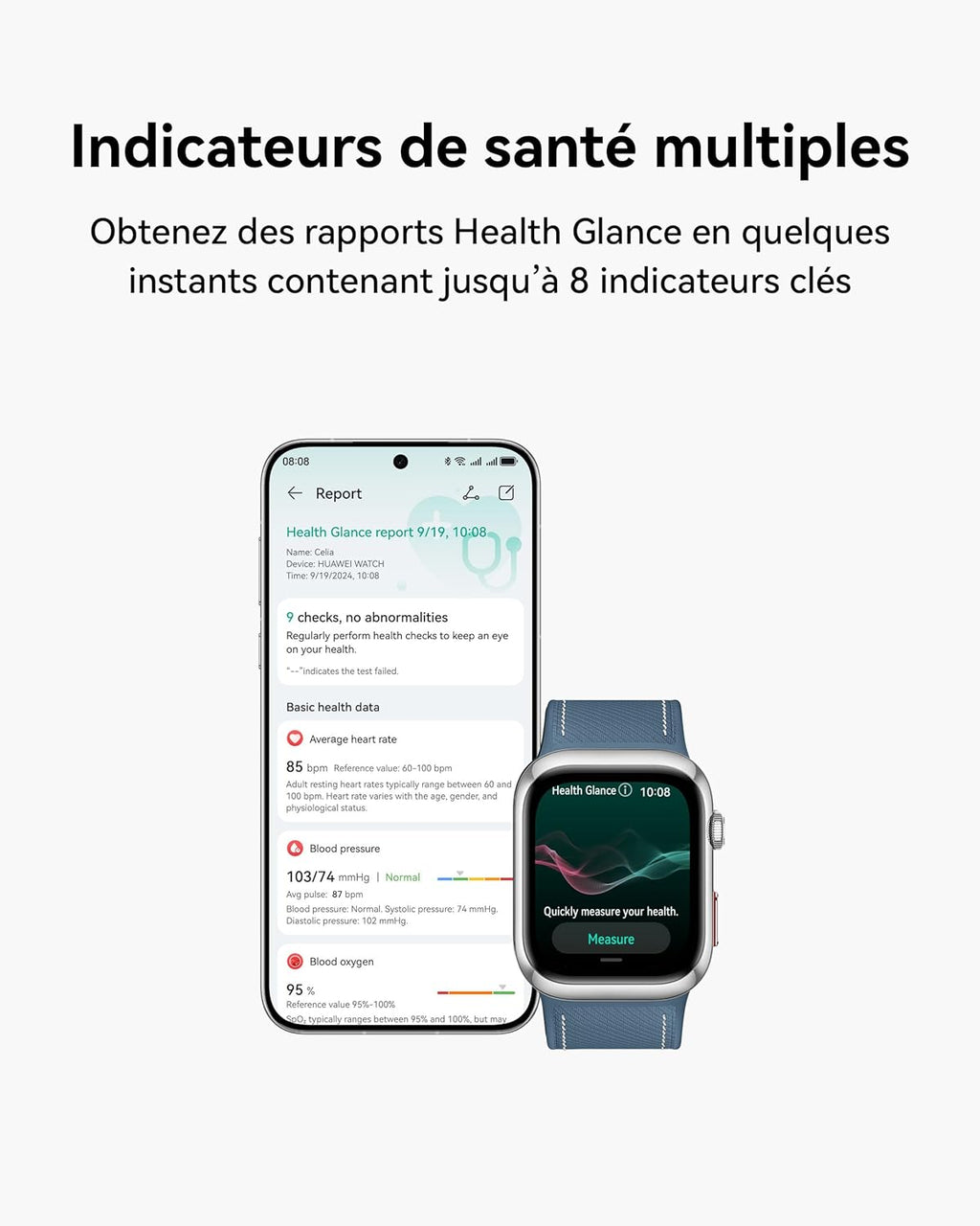 HUAWEI Watch D2 - Montre Connectée Santé - Tension Artérielle 24h, ECG, SpO2, Fréquence Cardiaque - iOS & Android