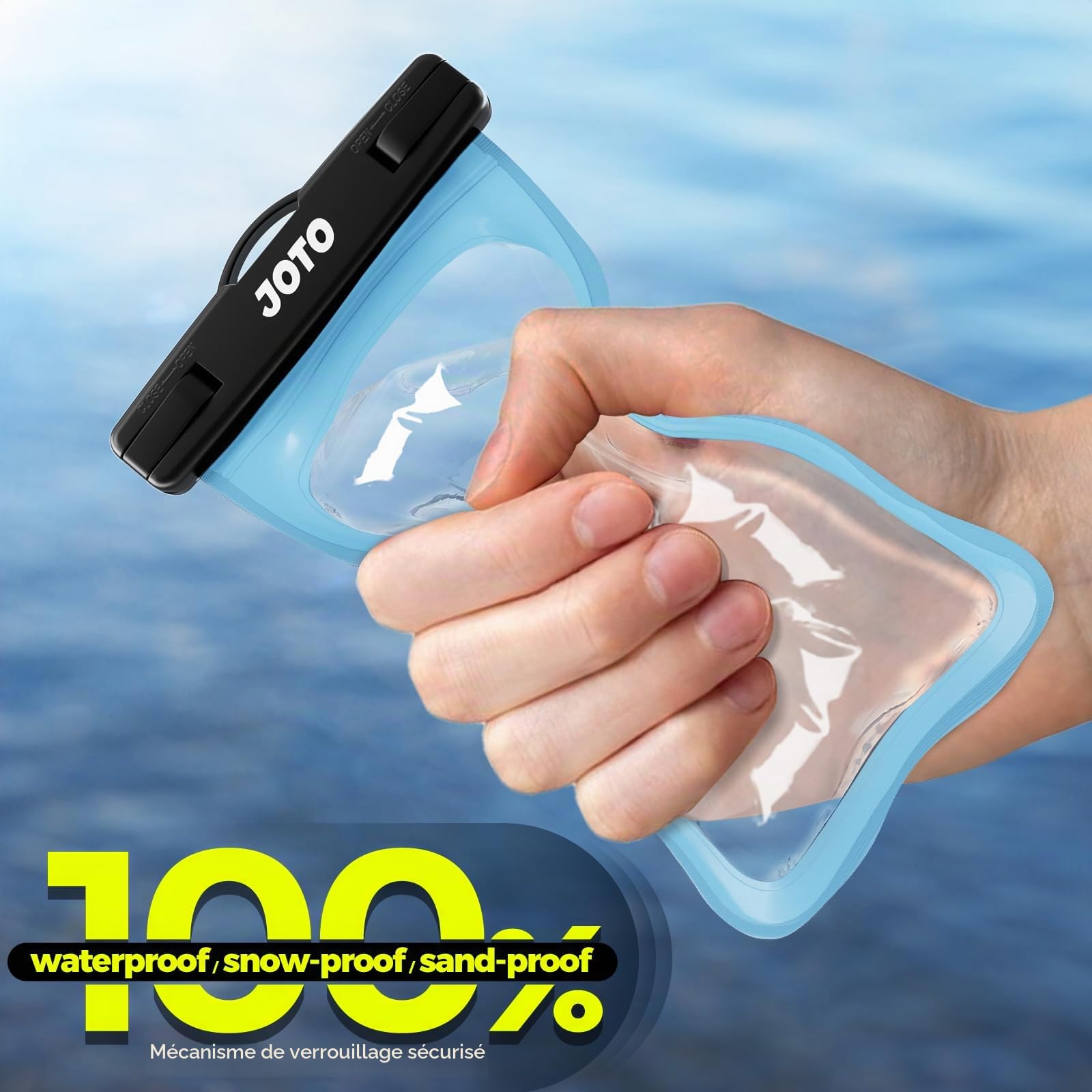 JOTO Pochette Étanche Smartphone IPX8 – Lot de 2, Compatible iPhone 17 à 11, Samsung Galaxy, Redmi, jusqu'à 7 Pouces