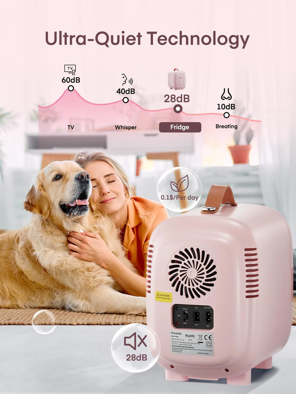 FOHERE Mini Frigo de Chambre 5L
