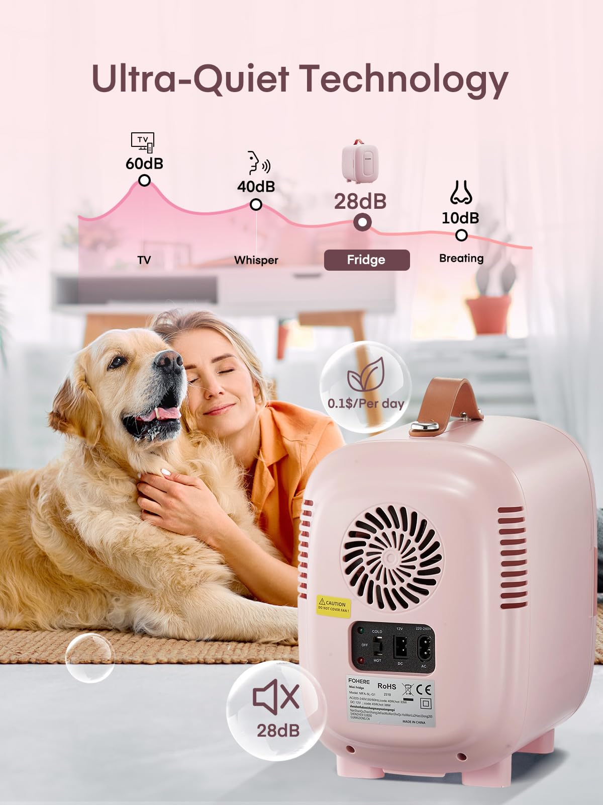 FOHERE Mini Frigo de Chambre 5L