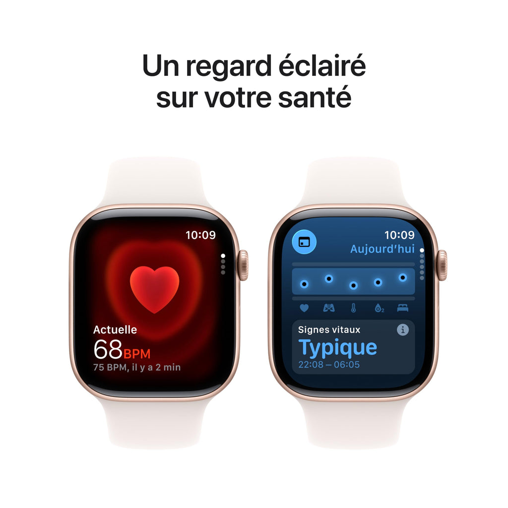 Apple Watch Series 11 GPS + Cellular 46 mm – Boîtier Gris sidéral, Bracelet Sport Noir