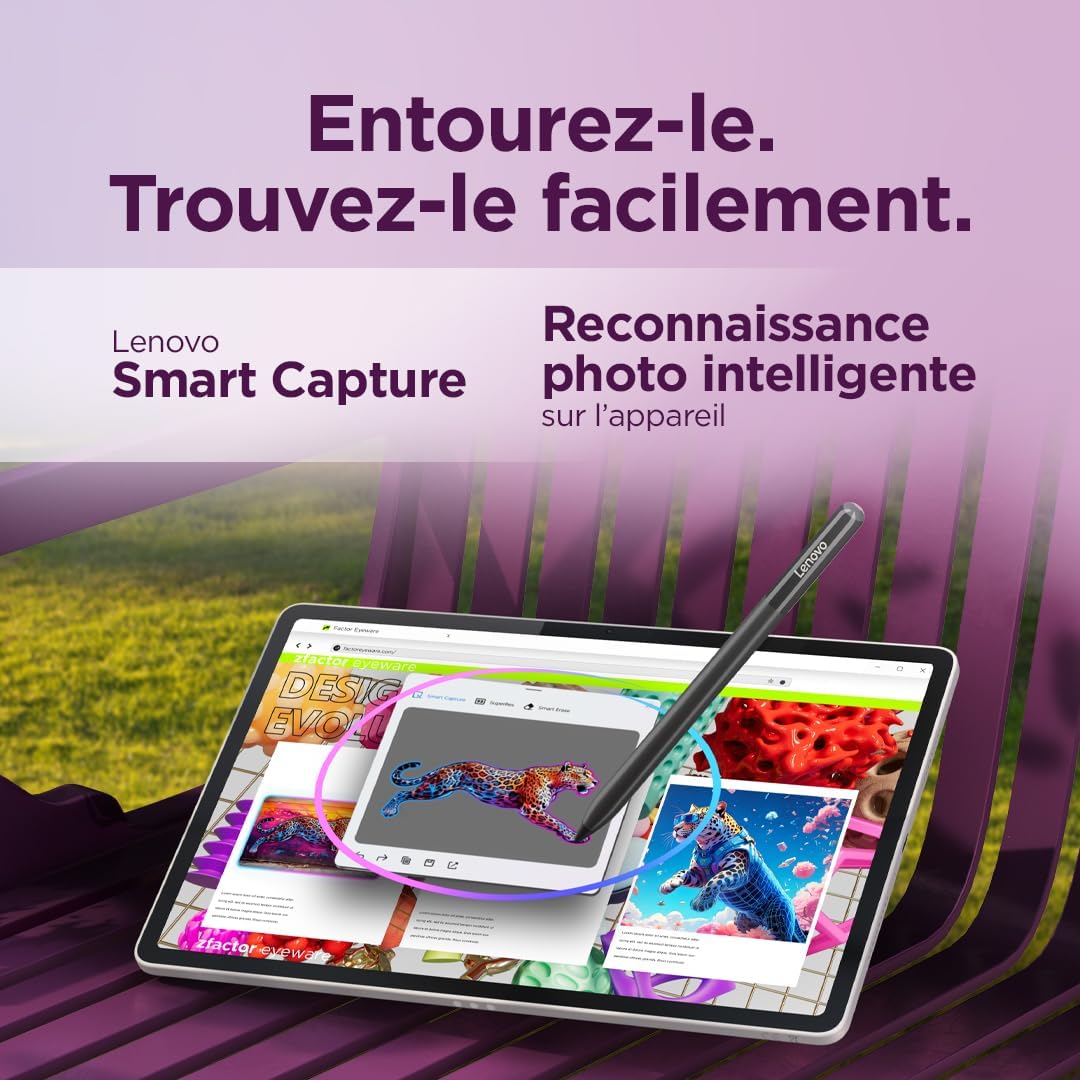 Lenovo Yoga Tab 11.1'' 3.2K 144Hz – Snapdragon 8 Gen 3, 12 Go RAM, 256 Go, Android 15, WiFi 7 + Stylet Pen Pro | Seashell