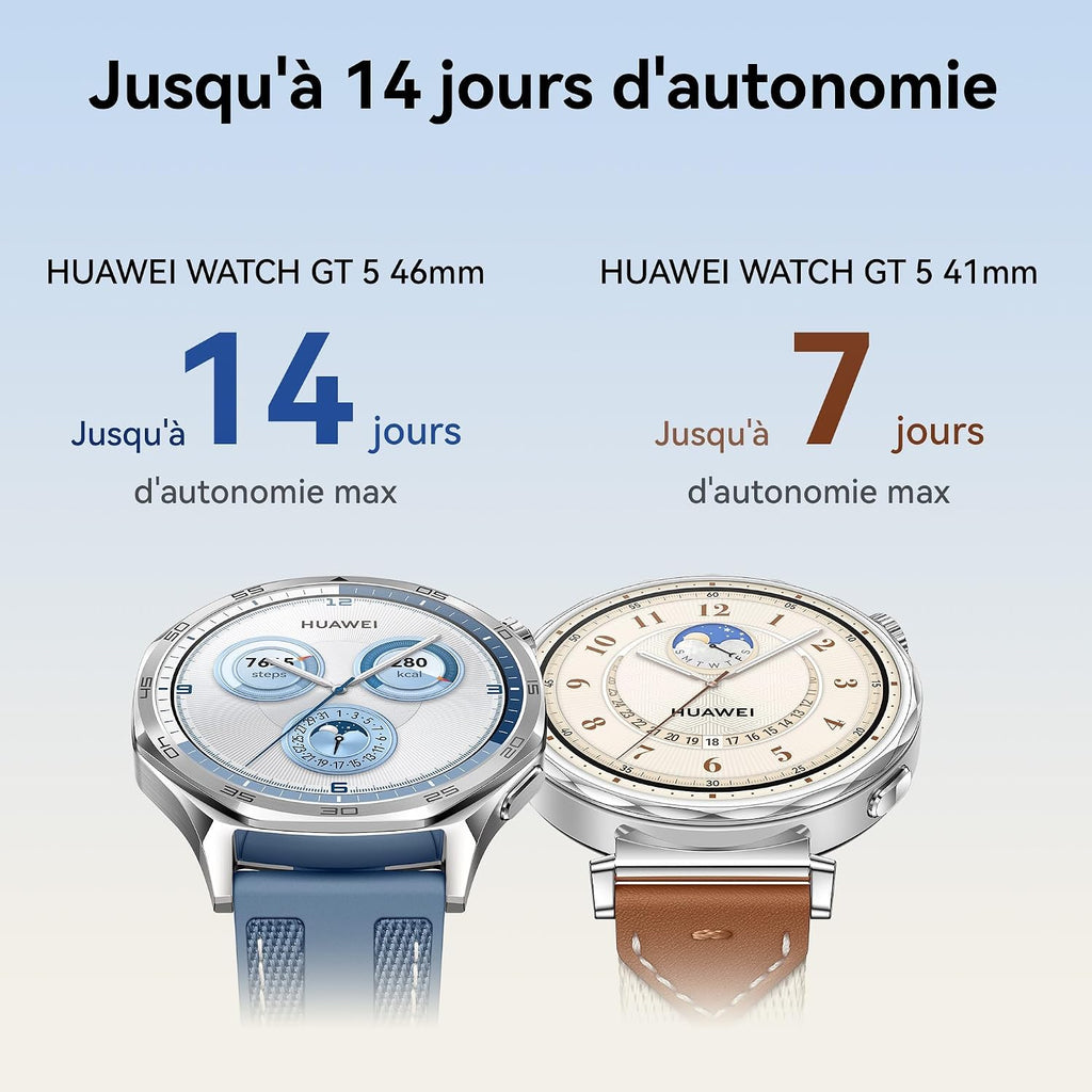 HUAWEI Watch GT 5 41mm Montre Connectée, Design aux Lignes épurées, Nouvelle expérience de Course à Pieds et de Cyclisme, Suivi de la santé, Jusqu'à 7 Jours d'autonomie, iOS & Android, Or