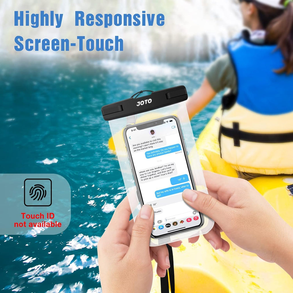 JOTO Pochette Étanche Smartphone IPX8 – Lot de 2, Compatible iPhone 17 à 11, Samsung Galaxy, Redmi, jusqu'à 7 Pouces