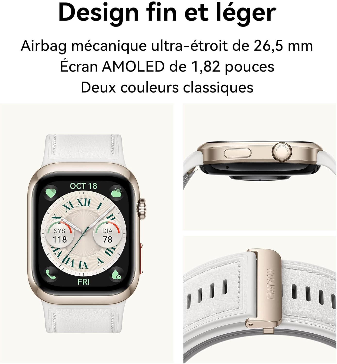HUAWEI Watch D2 - Montre Connectée Santé - Tension Artérielle 24h, ECG, SpO2, Fréquence Cardiaque - iOS & Android