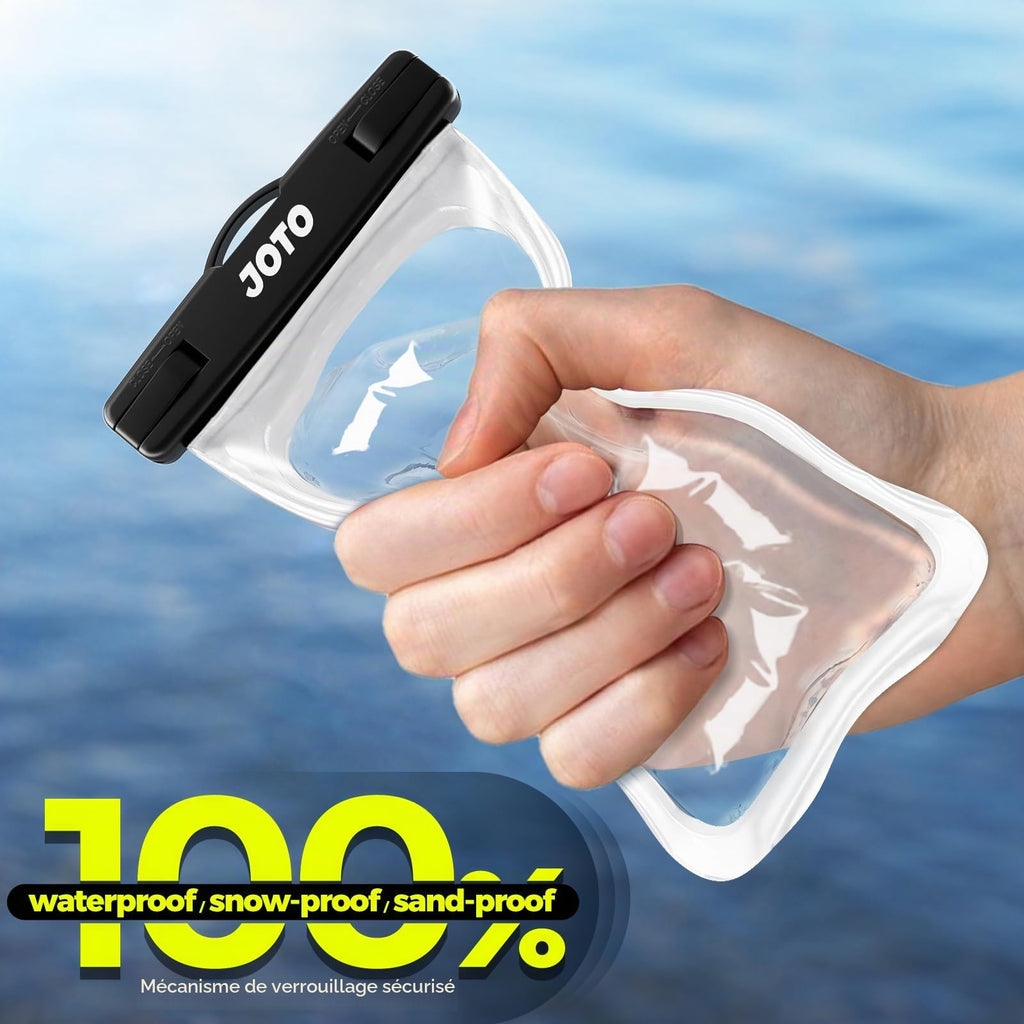 JOTO Pochette Étanche Smartphone IPX8 – Lot de 2, Compatible iPhone 17 à 11, Samsung Galaxy, Redmi, jusqu'à 7 Pouces