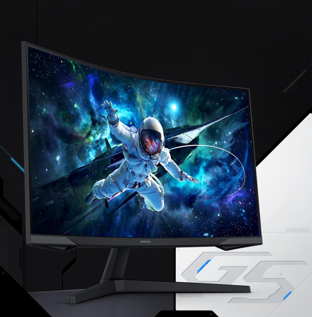 Samsung Odyssey G55C 32'' – Moniteur Gaming QHD 2560x1440, 165Hz, 1ms, Dalle VA Incurvée 1000R, HDR10, AMD FreeSync, DisplayPort & HDMI