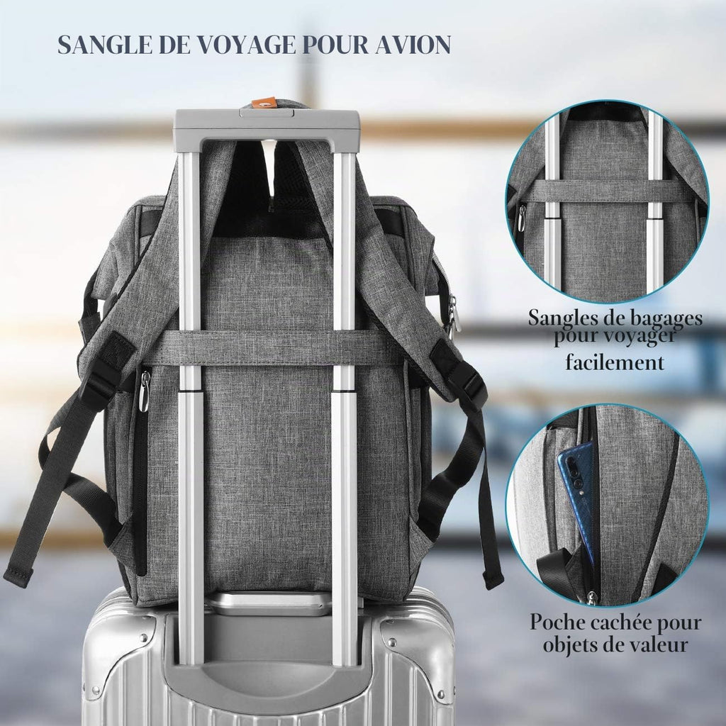 Sac à Dos Femme – Ordinateur Portable 15,6" & 17,3", Port USB, Poche RFID, Grande Capacité – École, Travail, Voyage