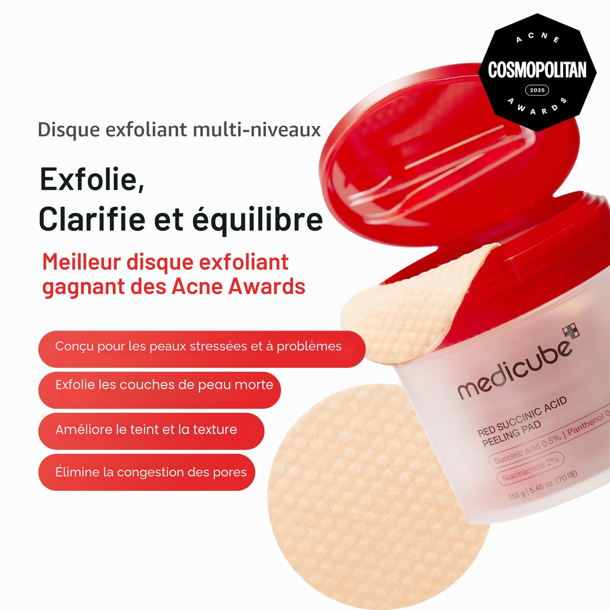 medicube Zero Pore Pad 2.0 Pads Exfoliants Soin des Pores