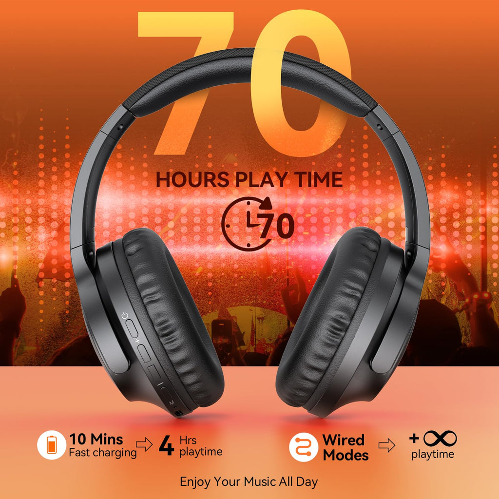 TECKNET Casque Bluetooth 6.0 sans Fil avec Micro ENC Anti-Bruit – 40h Autonomie, Adaptateur USB-A, Double Connexion – PC, Télétravail, Visioconférence