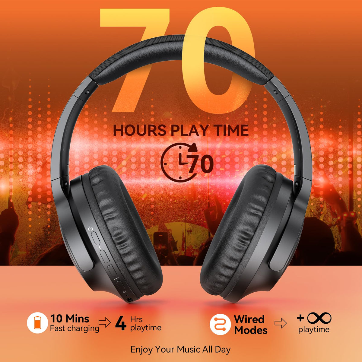 TECKNET Casque Bluetooth 6.0 sans Fil avec Micro ENC Anti-Bruit – 40h Autonomie, Adaptateur USB-A, Double Connexion – PC, Télétravail, Visioconférence