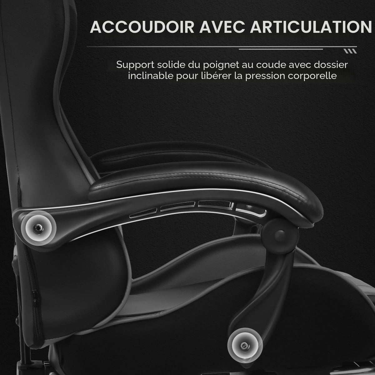 GTPLAYER Chaise Gaming Ergonomique, Fauteuil Gamer, Chaise Bureau, Dossier réglable à 135°, Hauteur Réglable, Repose-Pieds rétractables, Simili Cuir, Supporte 150 kg, Bleu