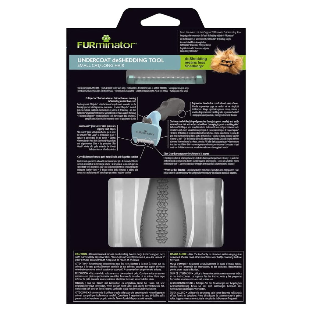 Brosse FURminator Chat Poils Longs Grande Taille – -90% Poils Morts | Sans Bisphénol A