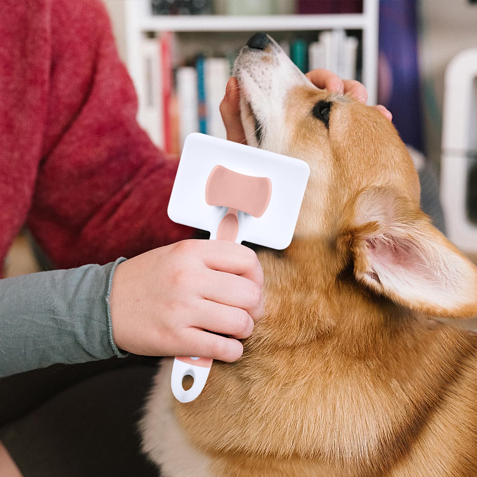 Brosse Autonettoyante Vinabo Chien & Chat – Poils Longs & Courts, Démêlané Doux