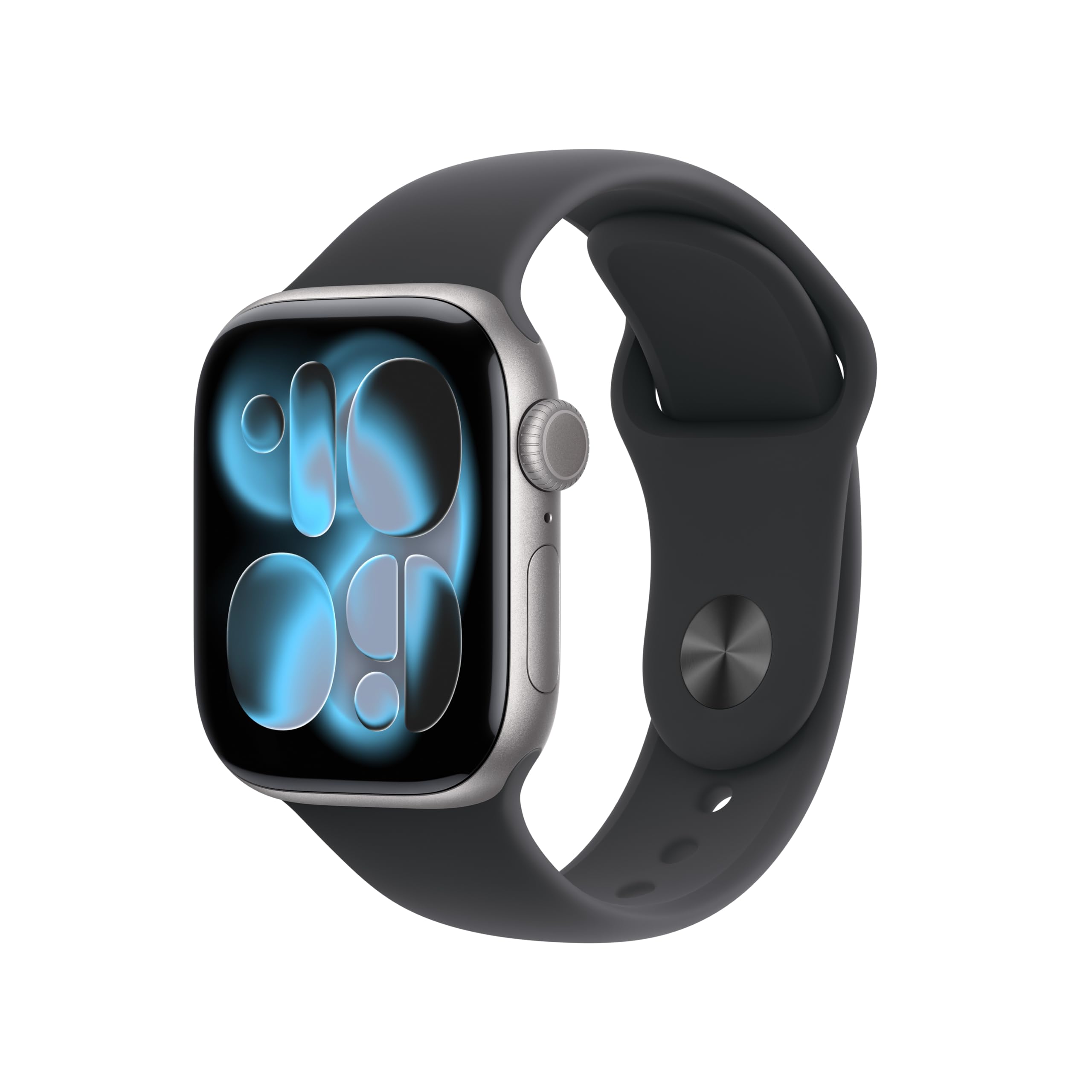 Apple Watch Series 11 GPS + Cellular 46 mm – Boîtier Gris sidéral, Bracelet Sport Noir