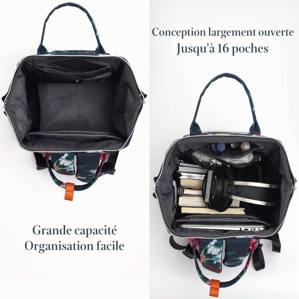 Sac à Dos Femme – Ordinateur Portable 15,6" & 17,3", Port USB, Poche RFID, Grande Capacité – École, Travail, Voyage